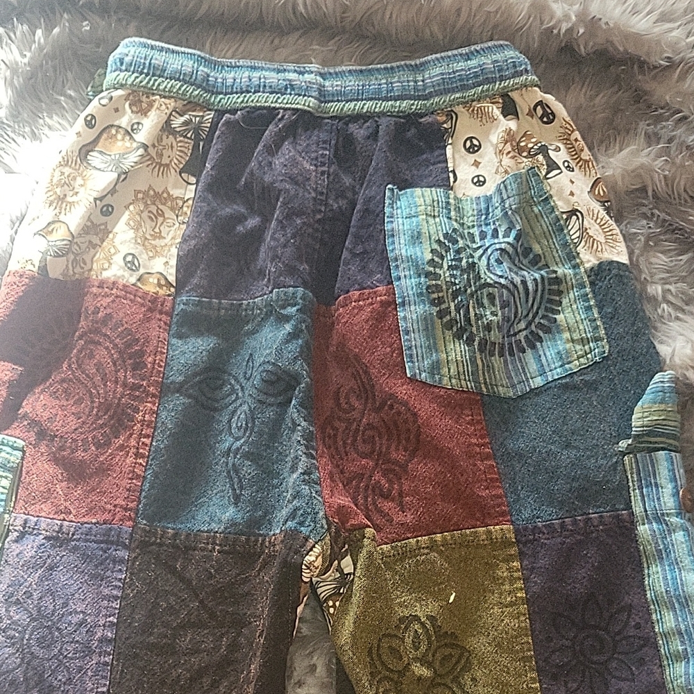 Patchwork Cargo Pants With Pockets - image 5